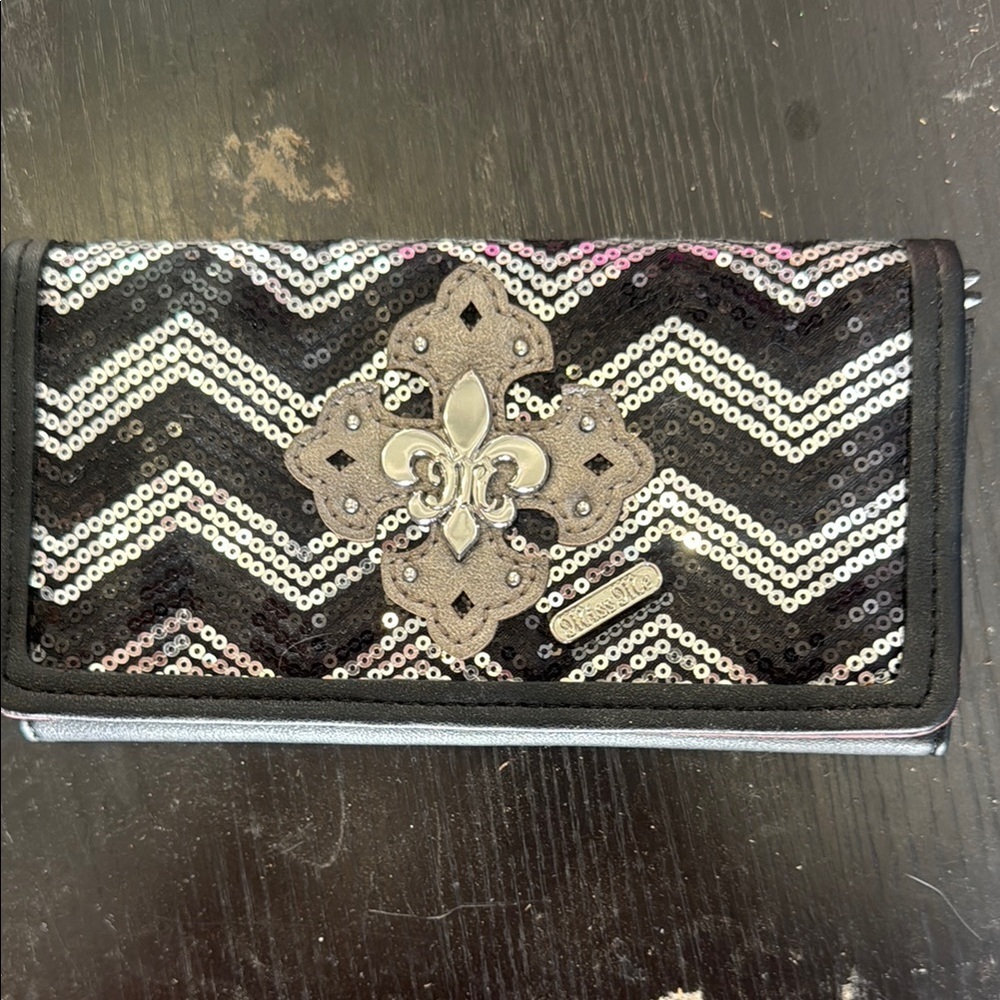 Stylish Black and Silver Women's Clutch brand new miss wallet